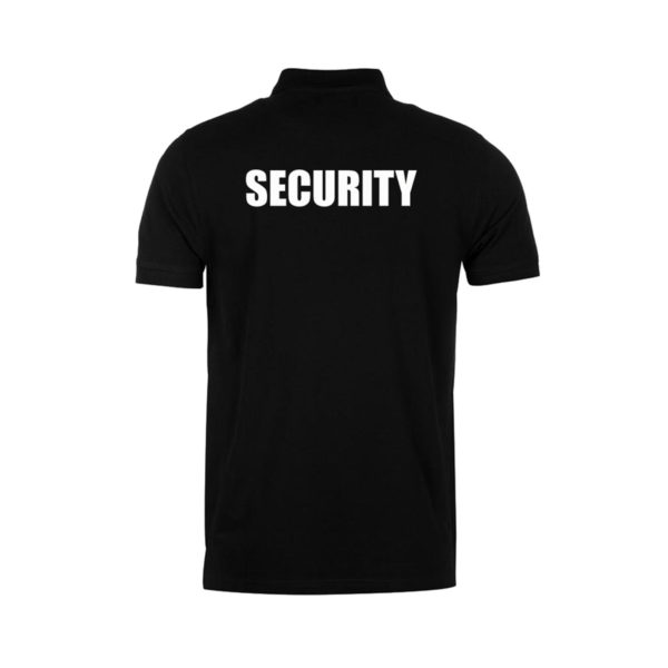 'SECURITY' Embroidered & Printed Doorman Bouncer Classic Work Polo Shirt Black