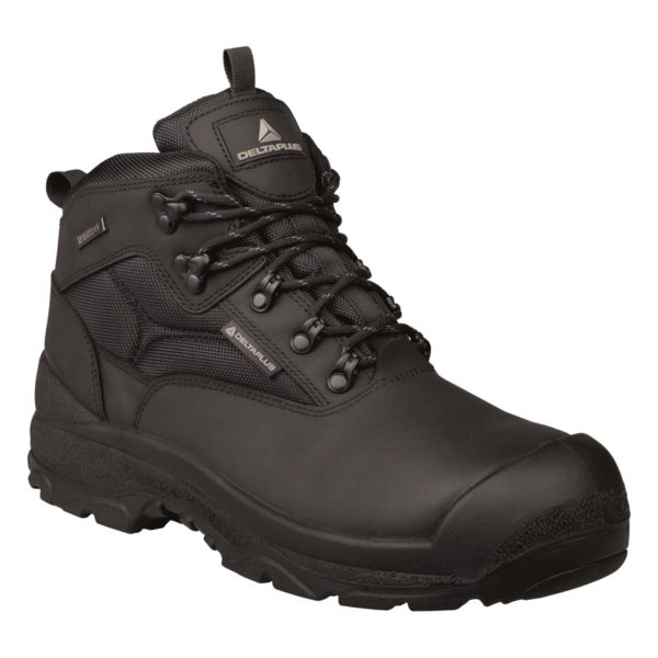 Delta Plus Jet 2 S3 Black Leather Mens Water Resistant Steel Toe Safety Shoes