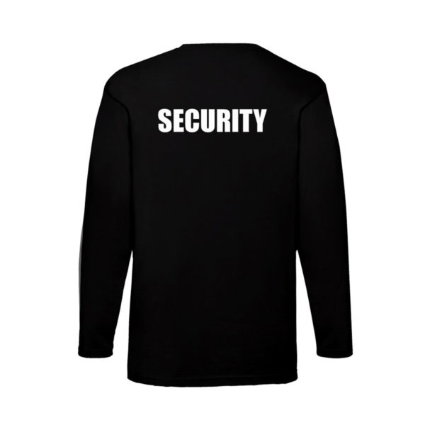 ‘SECURITY’ Front/Back Embroidered & Printed Long Sleeve T-Shirt ...