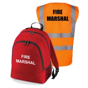 Emergency Fire Bag Printed Red Equipment & Documents Office School Grab Holdall 