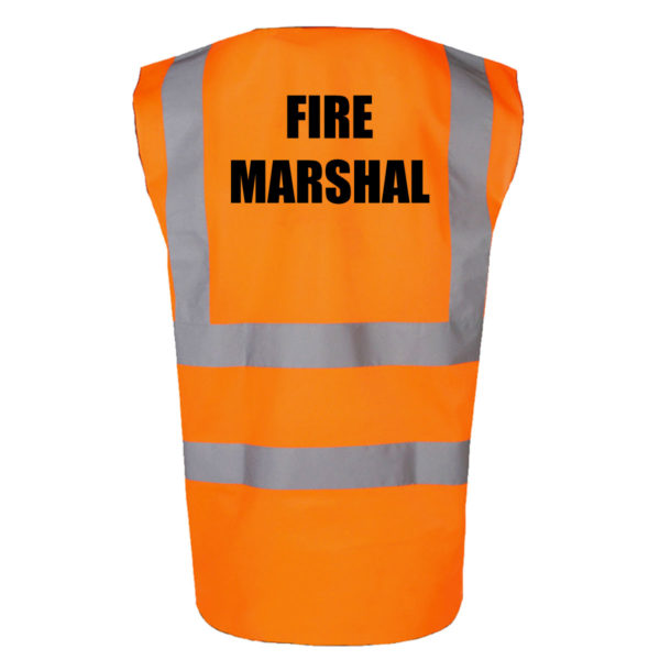 HVV Orange Fire Marshal Back