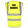 HVV Yellow Fire Warden Back