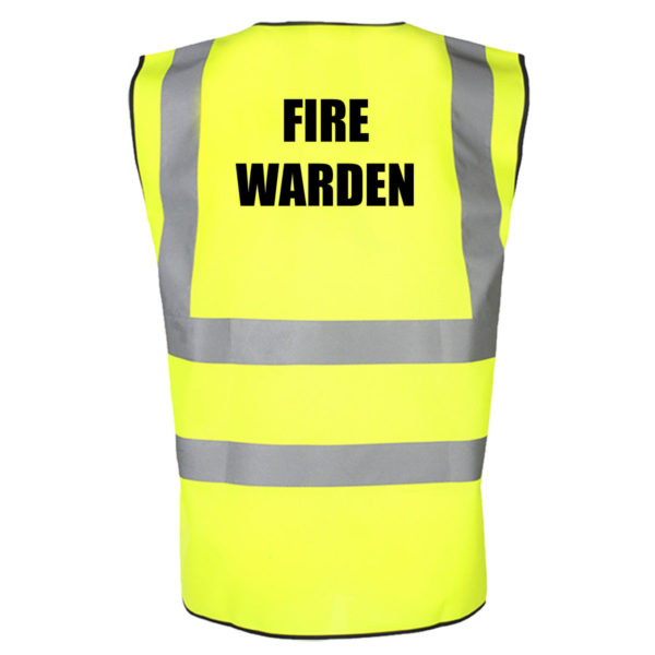 HVV Yellow Fire Warden Back
